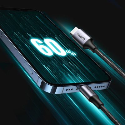 10. Ugreen US304 60759 Lightning – USB-C 2.0 MFi-Kabel 1 m – Grau