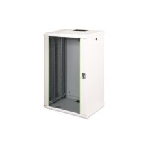 Digitus Unique 19" 20HE Wand-Netzwerkschrank 600x450 mm, Glastür, grau, ungeteilt, montiert, 100 kg