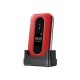 12. Doro Leva L30 7,11 cm (2,8") 142,7 g Rot, Weiß Funktionshandy