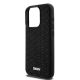 6. DKNY 3D Rubber Repeat Pattern Hülle für iPhone 15 Pro – Schwarz