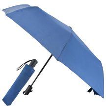 Kurzer automatischer Regenschirm, marineblau, SEMI LINE