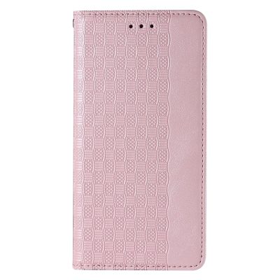 3. Magnetband-Hülle für Samsung Galaxy S22 + (S22 Plus) Tasche mit Geldbörse + Mini-Lanyard-Anhänger Pink