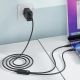 6. Acefast C5 USB-C – USB-C / USB-C 2in1 100 W 480 Mbit/s Kabel – Schwarz