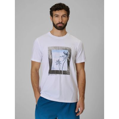 Herren-T-Shirt mit Aufdruck, regulär, Größe 4F 4FWSS26TTSHM3034-10S
