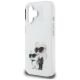 6. Karl Lagerfeld IML Aquarelle Karl & Choupette & Logo iPhone 16 Hülle - Weiß