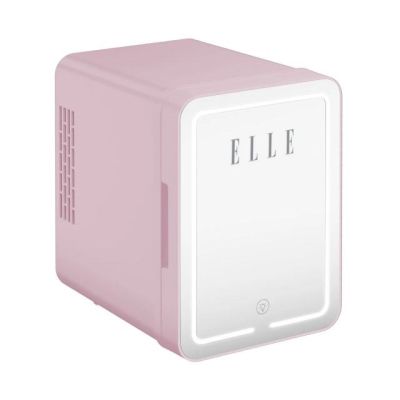 Mini-Kühlschrank mit LED-Schminkspiegel, ELLE 4L, lila