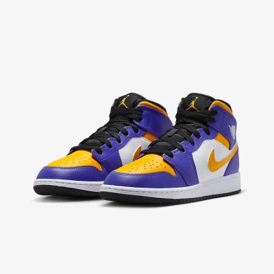 3. Air Jordan LA Lakers 1 MID (GS) Schuhe - DQ8423-517