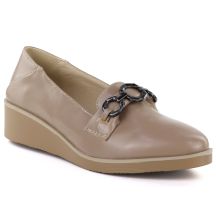 Beige Keilschuhe für Damen mit Verzierung M.Daszyński MR2265