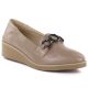 Beige Keilschuhe für Damen mit Verzierung M.Daszyński MR2265