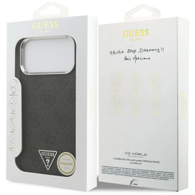 8. Guess 4G Triangle Logo MagSafe Hülle für iPhone 17 Pro Max - Schwarz
