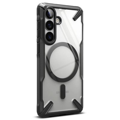 5. Ringke Fusion X Magnetische MagSafe Hülle für Samsung Galaxy S26 - Transparent Schwarz