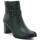 Gefütterte Damen-Ankle-Boots mit Absatz, grün, M.Daszyński SA125-32