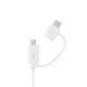 Samsung Combo EP-DG930DWEGWW Kabel USB-A / Micro-USB - USB-C 1,5 m - Weiß
