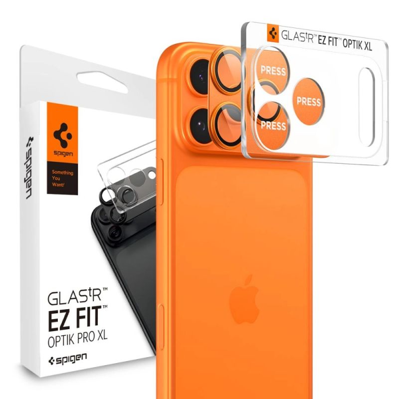 Spigen Optik Pro XL Kameralinsenglas für iPhone 17 Pro – Orange