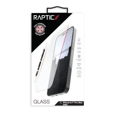 3. Raptic X-Doria Full Glass gehärtetes Glas iPhone 14 Pro Max für den gesamten Bildschirm
