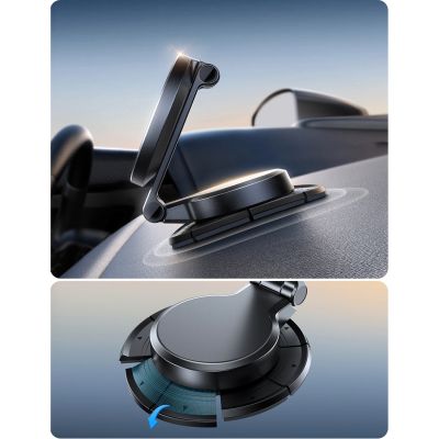 7. Joyroom JR-ZS408 Magnethalterung mit 15W induktivem Ladegerät für Auto-Cockpit – Schwarz