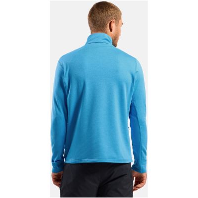 3. Blaue Herren-Fleecejacke Odlo GRID FLEECE Midlayer Full-Zip