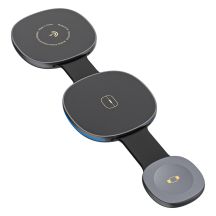 Dudao A11S 3-in-1 kabelloses Ladegerät, kompatibel mit MagSafe, für Smartphone, Smartwatch und Kopfhörer – schwarz