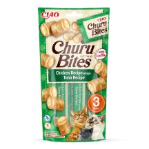 CHURU Bites Thunfisch- und Hühner-Leckerli für Katzen, 3 x 10 g