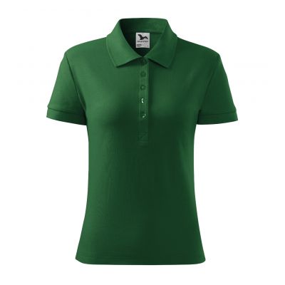 3. Malfini Cotton W MLI-21306 Flaschengrünes Poloshirt