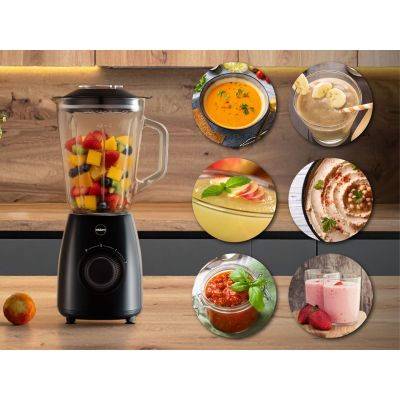 8. ELDOM BK6 NOXAR 100W SCHWARZ 22000 U/min 1,8 L GEHÄRTETES GLAS KANNENBEHÄLTER ZWEI GESCHWINDIGKEITSSTUFEN + PULSFUNKTION