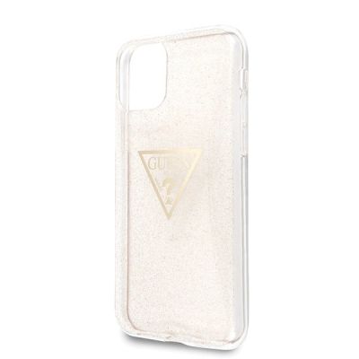 3. Guess GUHCN58SGTLGO iPhone 11 Pro Gold/Gold Hartschalenetui Glitter Triangle