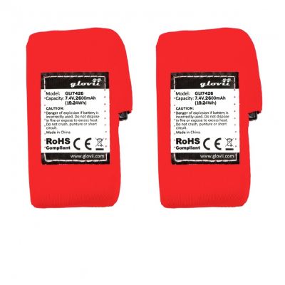 4. GLOVII Beheizbares Thermoaktiv-Unterwäsche-Set, Sweatshirt und Hose, Größe M, Orange, inklusive Batterien und Ladegerät, GXRM