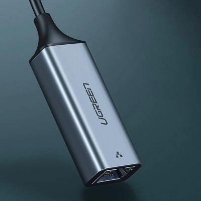 7. Ugreen externer Netzwerkadapter RJ45 - USB Typ C (1000 Mbps / 1 Gbps) Gigabit Ethernet grau (CM199)