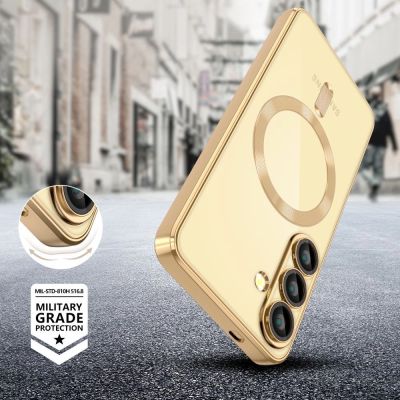 4. Tech-Protect MagFlex MagSafe Case für Samsung Galaxy A56 5G - Transparent Gold