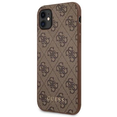 2. Guess 4G Metal Gold Logo Case für iPhone 11 / Xr 6.1" - Braun
