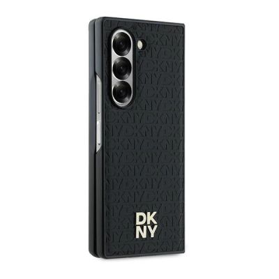 5. DKNY Repeat Pattern Stack Logo Hülle für Samsung Galaxy Z Fold6 – Schwarz
