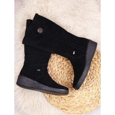 5. Rieker W R237 wasserdichte Nubukstiefel mit Schaffellfutter
