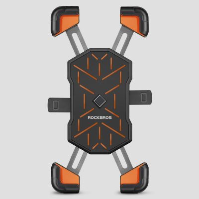 12. Rockbros HW-117 Lenkerklemm-Handyhalterung – Schwarz und Orange