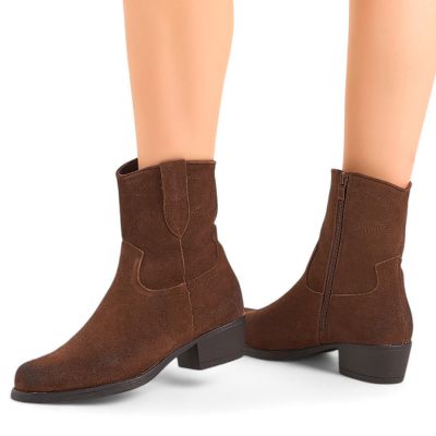 10. Braune Damen-Cowboystiefel aus Leder, Sergio Leone BT284-S