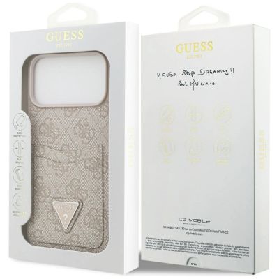 8. Guess 4G Nauble Card Triangle Case für iPhone 17 Pro Max - Pink