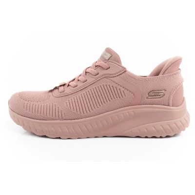 11. Skechers Bobs Squad-Chaos bequeme Damen SLIP-INS Sportschuhe rosa