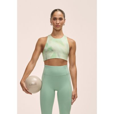 Casall Sporttop mit Bindeband am Rücken, Damen-Trainingstop, Grün
