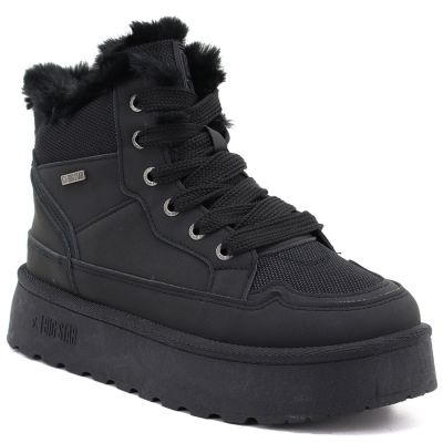 Schwarze Big Star Plateau-Schneestiefel für Damen UU274167