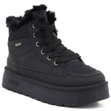 Schwarze Big Star Plateau-Schneestiefel für Damen UU274167