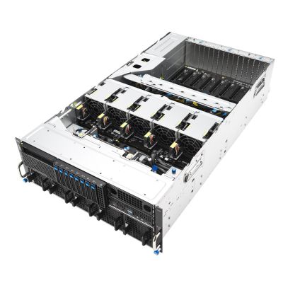 9. Asus Rack-Plattform (4U) ESC8000A-E13P AMD EPYC 9005 (8xNVMe, 2xM.2, 2x10Gbe, IPMI, 3200W)