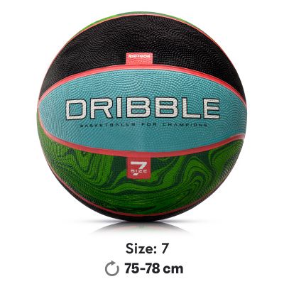 7. Meteor Dribble Basketball Blau/Grün