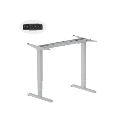 2. Equip 650813 Stehtischgestell, elektrisch betrieben, 2 Beine, Grau