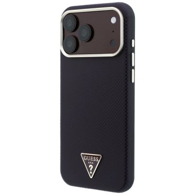 2. Guess Kevlar Triangle Logo MagSafe Hülle für iPhone 17 Pro / 18 Pro - Burgunderrot