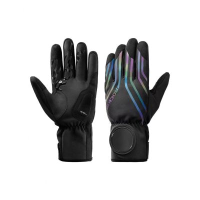 Rockbros Winter-Fahrradhandschuhe Schwarz XL