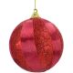 3. BRUCHSICHERE KUNSTSTOFF-KUGELN 10 CM ROT 4 STÜCK STRIPES MICA