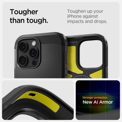 12. Spigen Tough Armor „T“ MagSafe Hülle für iPhone 16 Pro Max – Schwarz