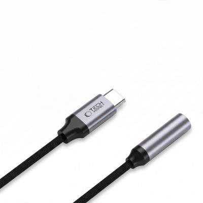 3. Tech-Protect Ultraboost USB-C auf 3,5-mm-Klinken-DAC-Adapter – Dunkelgrau