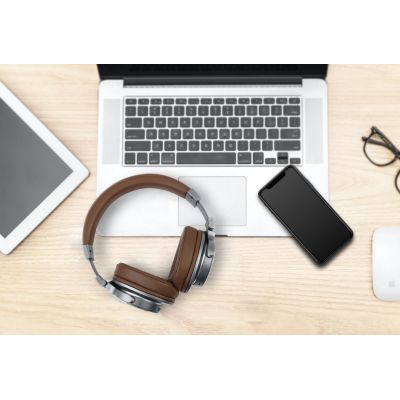 2. Muse M-278 BT Kabelloses Headset mit Kopfbügel, Micro-USB, Bluetooth, Braun, Silber