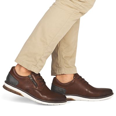 6. Rieker 14412-24 Herren-Komfortschuhe aus braunem Leder