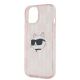 6. Karl Lagerfeld IML Choupette Head & Monogram Hülle für iPhone 14 / 15 / 13 – Rosa